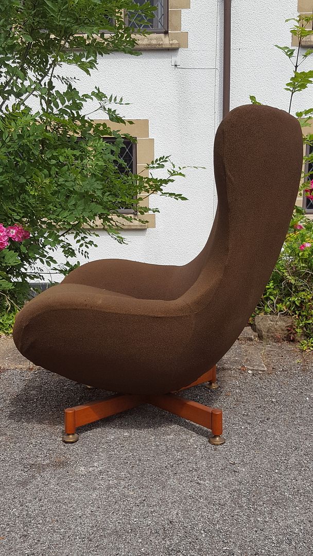 Fab & Funky Retro Mid Century Greaves & Thomas Swivel Egg/Pod Chair